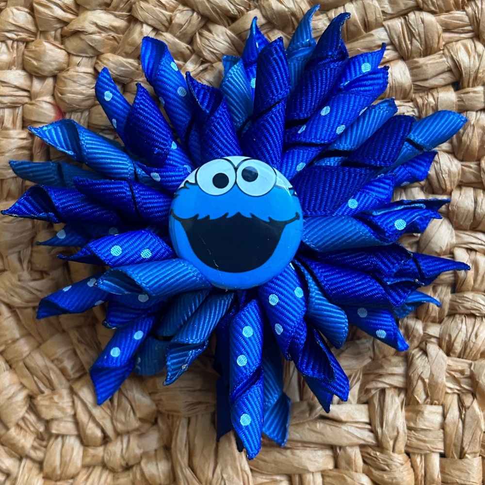 Boutique Cookie Monster Hair Korker clip for Halloween or your Sesame Street fan